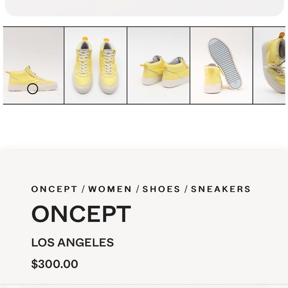 ONCEPT Los Angeles High top Sneakers Pale Lime New - Picture 8 of 8